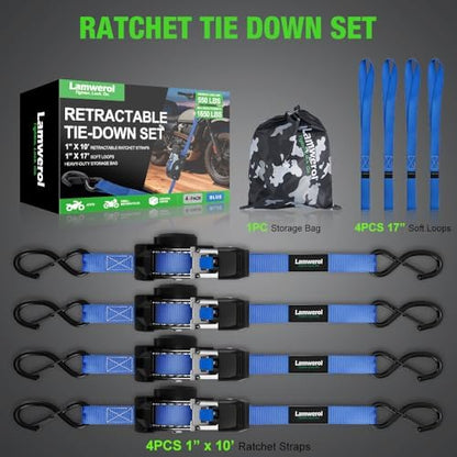 Retractable Ratchet Straps 1in x 10ft - Image 6