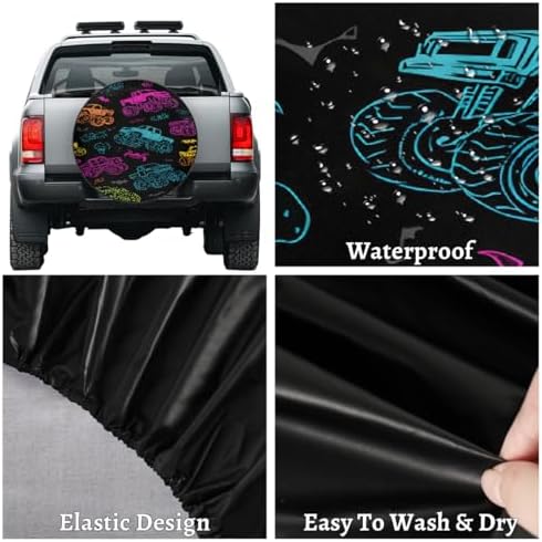 Colorful Fun Truck Spare Tire Cover Dust-Proof Wheel Protector - Image 4