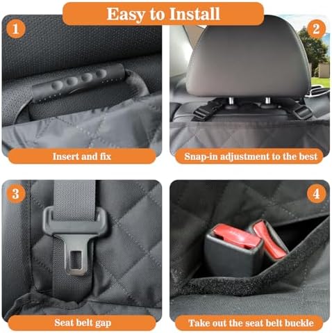 Meolsaek Dog Car Seat Cover Back Seat, Waterproof Nonslip Seat Protector - Image 6