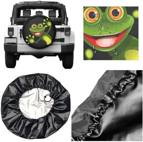 Merry Green Frog Cute Animal Spare Tire Cover Weatherproof Waterproof Tire - Image 5