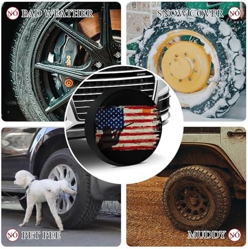 Generic Skeet Shooting USA Flag Trap Shooting Clay Pigeon 1 Tire Covers - Image 4
