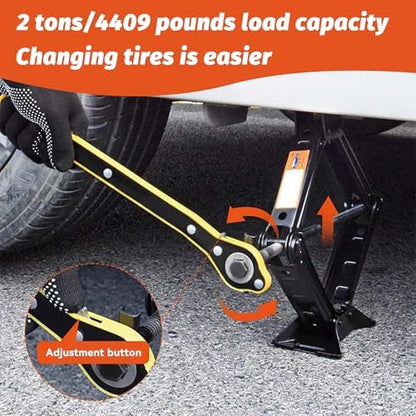 Car Jack, Car Jack and Stand Kit, Portable 2 Ton Scissor Jacks, Cars - Image 3