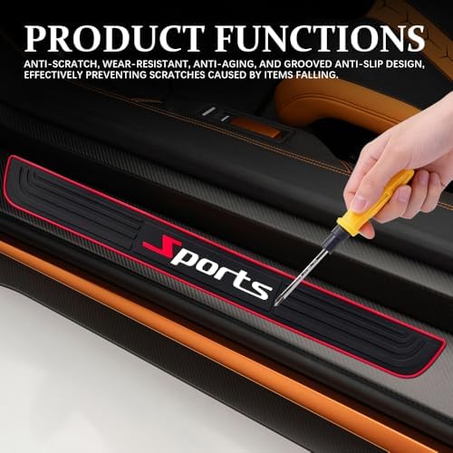 4PCS Car Door Sill Protector, Car Door Edge Guards, Anti-Scratch Rubber Auto - Image 5