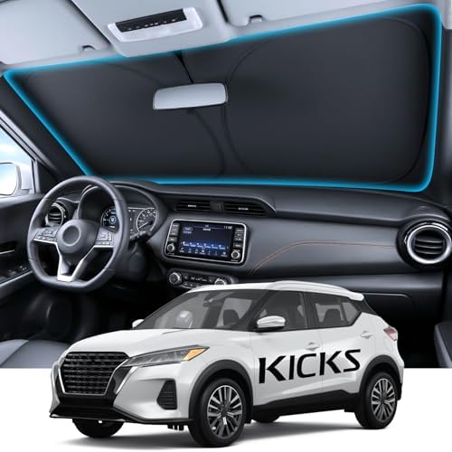 Wigoo for Nissan Kicks Windshield Sunshade, Custom Fit, Keeps Interior Cool by wigoo