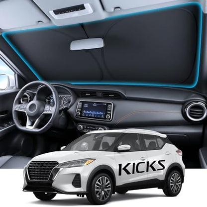 Wigoo for Nissan Kicks Windshield Sunshade, Custom Fit, Keeps Interior Cool by wigoo