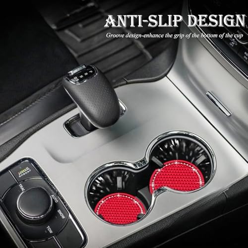 4PCS Bling Cup Holder Coaster, 2.75 Inch Auto Car Cup Holder Insert Coasters - Image 3