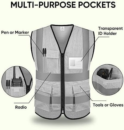 TICONN High Visibility Reflective Safety Vest - Image 4