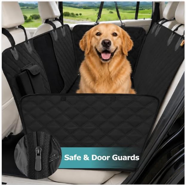 Bark Lover Dog Car Seat Covers for Back Seat, Car Seat Protector for Dogs - Image 2