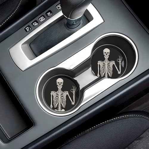 Skull Gothic Car Cup Holder Coasters 2 Pack 2.63" - Image 7
