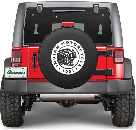 Quadratec Spare Tire Cover, Motorcycle Logo Graphic Outdoor by Quadratec