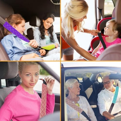 5 Pack Soft Comfort Car Seatbelt Cover Protector Pads Strap - Image 6