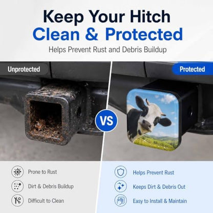 Trailer Hitch Covers Funny Cow Heavy Duty 2 Inch Hitch Cover - Image 5
