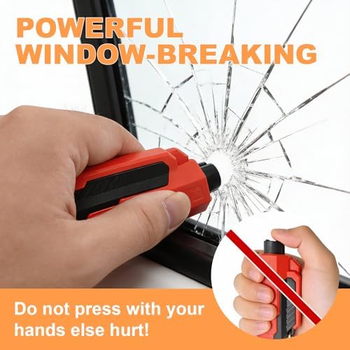 4PCS Car Window Breaker Seatbelt Cutter, Emergency Keychain Car Escape Tool - Image 6