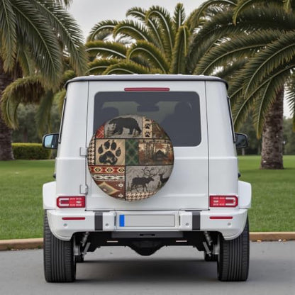 Black Bear Deer Spare Tire Cover 15 Inch Cabin Forest Waterproof Sun Protection - Image 6