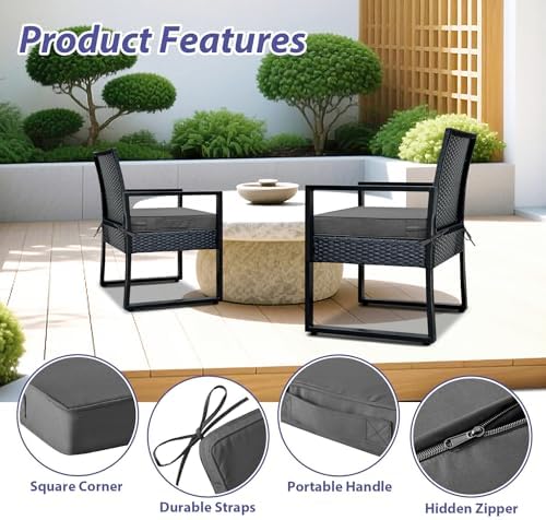 IPYNBAP Outdoor Chair Cushions Set of 4 -Waterproof Outdoor Seat Cushions - Image 5