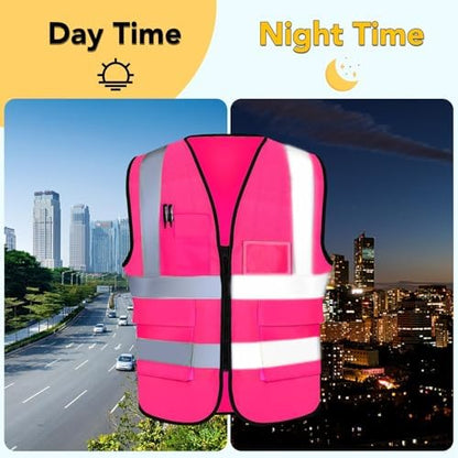 XPCARE Reflective Safety Vests For Women Men, High Visibility Security Vest - Image 4