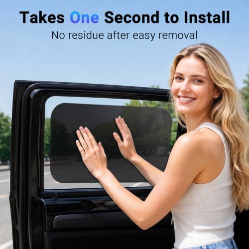 Car Window Shade for Baby, Roll Windows Down, Static Cling Window Covers - Image 4