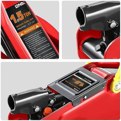 DNA Motoring 1.5 Ton Car Floor Jack Low Profile Hydraulic Trolley Service/Floor - Image 6