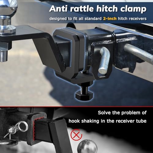 2" Anti Rattle Hitch Clamp, Heavy Duty Hitch Tightener - Image 2