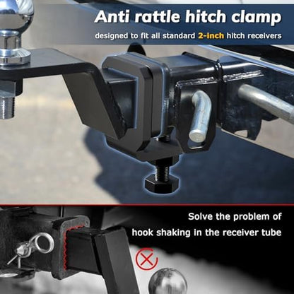2" Anti Rattle Hitch Clamp, Heavy Duty Hitch Tightener - Image 2