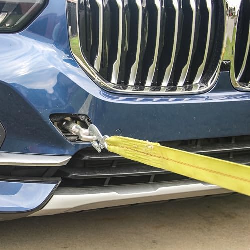 HFS Heavy-Duty Tow Strap with Hooks | 10, 000-Pound Capacity | Woven Polyester - Image 3