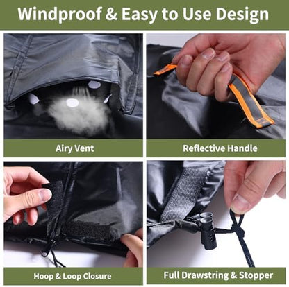 Tire Covers for Storage，Upgraded 420D Oxford Tire Covers Waterproof Outdoor - Image 4