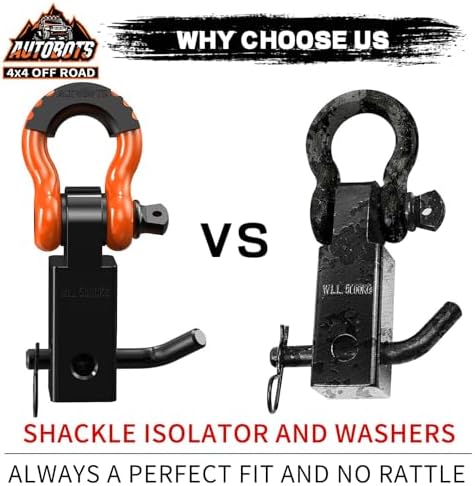 AUTOBOTS Tow Hitch Receiver 2" Shackle Hitch Receiver Orange - Image 5
