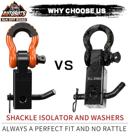 AUTOBOTS Tow Hitch Receiver 2" Shackle Hitch Receiver Orange - Image 5