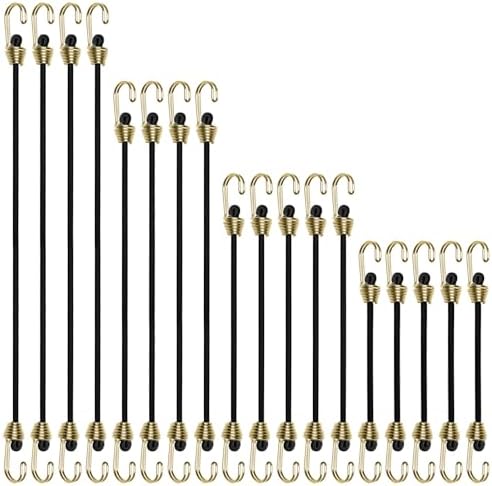 Small Bungee Cords with Hooks 18 Pack by QGEIBBungeecordswithhooks