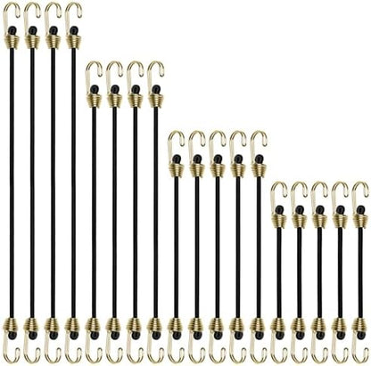 Small Bungee Cords with Hooks 18 Pack by QGEIBBungeecordswithhooks
