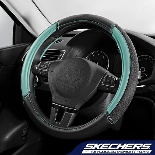 Skechers Air-Cooled Steering Wheel Cover, Air Cool Mesh Leather Car Steering - Image 2