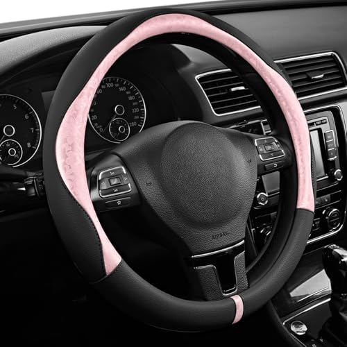 PIC AUTO Steering Wheel Cover, Universal Fit 14.5"–15.5", Soft PU Grain Leather - Image 2