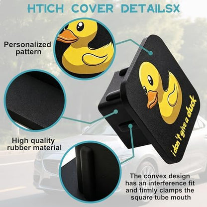 Trailer Hitch Cover I Don't Give a Duck Square 2 Inch Receiver Tube Plug Cover - Image 3