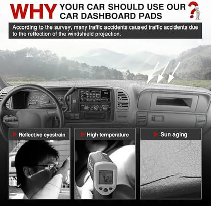 Autorder Dashboard Cover Mat for 1997-2000 Chevy Chevrolet Silverado/GMC Sierra - Image 2