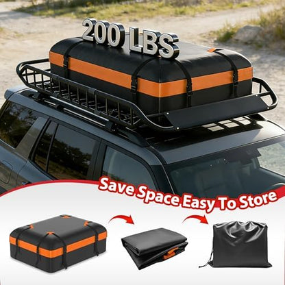 Roof Rack Basket 50" X 36" X 5.1"+ Waterproof Bag 15 Cubic Feet - Image 3