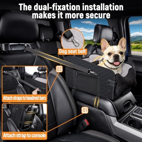 YJGF Center Console Dog Car Seat, Pet Car Seats - Image 5