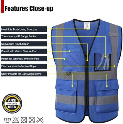 Safety Vest for Men Women Hi Vis Vest - Image 2