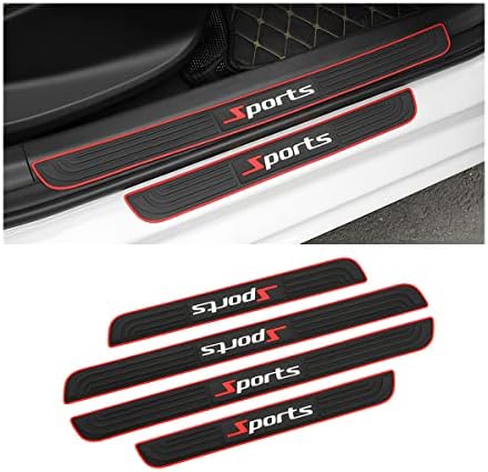 AICEL Car Door Sill Plate Protectors, Universal Car Door Entry Decoration by AICEL