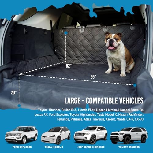 Bulldogology SUV Cargo Liner for Dogs 55"x82" Heavy Duty Pet Trunk Cargo Cover - Image 2