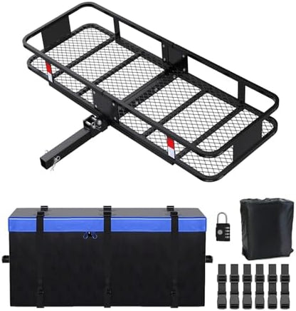 FORWODE 60x20x6 Hitch Carrier for 2 Inch Receiver, 500LB Capacity Hitch Mount by FORWODE