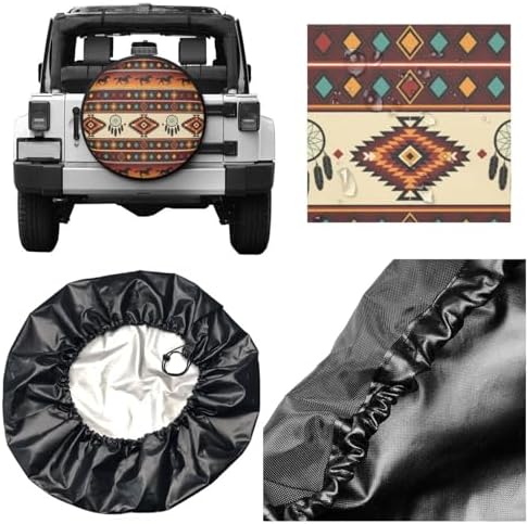 Native American Horse Spare Tire Cover Wheel Protector Universal Fit - Image 5