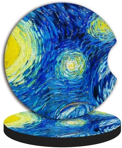 Car Cup Holder Coaster, Absorbent The Stars Rubber New Automotive Cup Holder - Image 5
