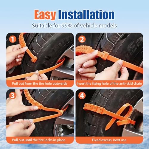 Universal Anti-Skid Snow Tire Chains, 2026 New Emergency Traction Cables - Image 2