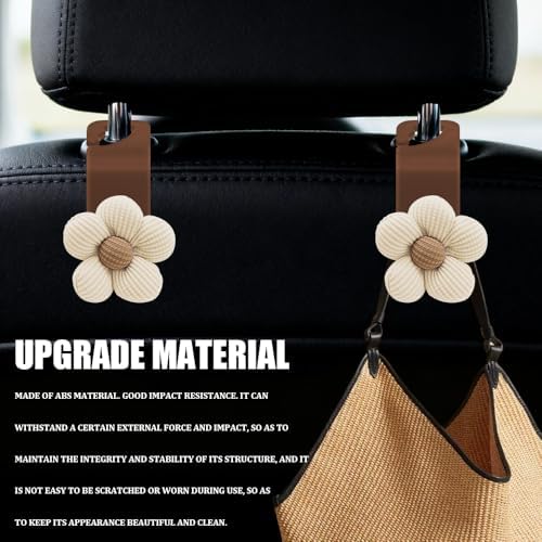 2PCS Car Seat Headrest Hooks, Car Bag Hooks, Cute Bow Knot Vehicle Seatback - Image 3