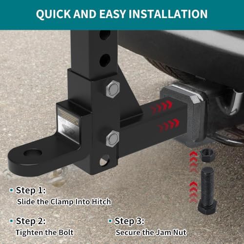 Anti Rattle Hitch Clamp 2.5" Heavy Duty Steel Hitches - Image 5