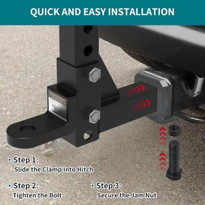 Anti Rattle Hitch Clamp 2" Heavy Duty Steel Hitches - Image 5