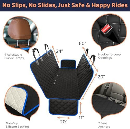 Dog Car Seat Cover for Back Seat, Dog Hammock for Car, Truck & Tesla - Image 3