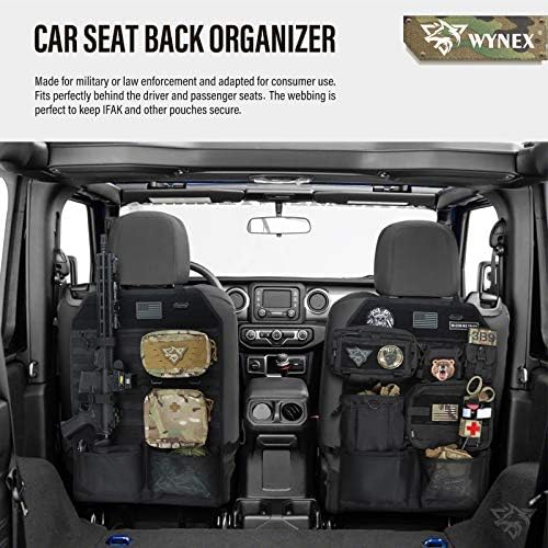 WYNEX Molle Seat Back Car Organizer Fit Most Car F150 Jeeps Pickups Trucks - Image 3