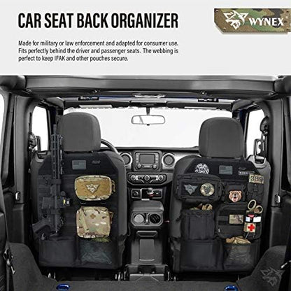 WYNEX Molle Seat Back Car Organizer Fit Most Car F150 Jeeps Pickups Trucks - Image 3