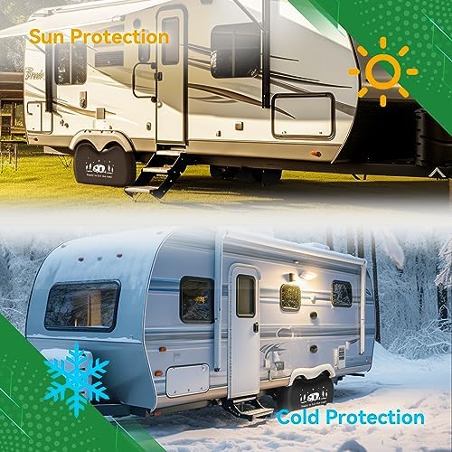 RV Tire Covers, Dual Axle Tire Covers 2 Pack, Fit 27"-30" Dia Tire - Image 6